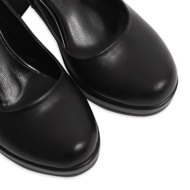 Туфлі демісезонні чорні з натуральної шкіри. Виробник Туреччина. Висота каблука 85 мм., чорний, 33, 213